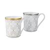 Mugs (Color-Changing Pair Set) Approx. 395cc, Trefolio Gold and Platinum, Gold and Platinum Bone China, P93656/4945-57