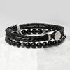 SHOVEOFF [Set Product] SVB-#198 Leather/Onyx Bracelet SET