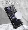 Для Apple iPhone 15 14 13 12 11 Pro Max Чехол Металлическая подставка Магнитный чехол с MagSafe, Прочный бампер Ударопрочный чехол для телефона