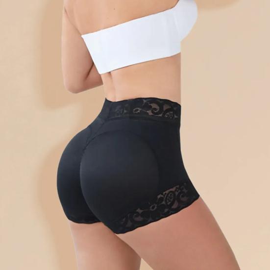 Women Underpants Seamless Lace High Waist Tummy Control Slim Fit High Elasticity Safety Pants Floral Embroidery Panties Daily Wear Underwear