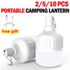 Outdoor USB Rechargeable LED Lamp Bulbs High Brightness Emergency Light Hook Up Camping Fishing Portable Lantern Night Lights