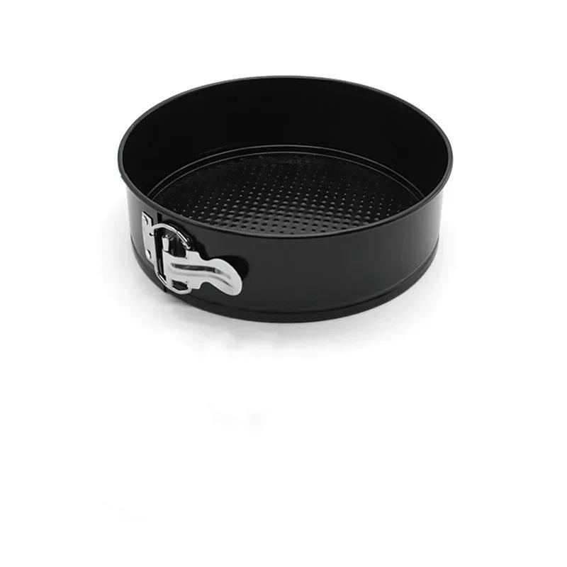 Разъемная форма для выпечки торта 4/7/9/10 дюймов из углеродистой стали с антипригарным покрытием, герметичные формы для выпечки тортов, съемное круглое дно, инструменты для выпечки хлебобулочных изделий