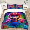 3 шт. Цветной комплект постельного белья Super Mario - Включает 1 пододеяльник и 2 наволочки, Удобное постельное белье в стильном дизайне для спальни, Machi