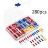 280pcs Insulated Cable Connector Electrical Wire Crimp Spade Butt Ring Fork Set Ring Lugs Rolled Terminals Assorted Kit
