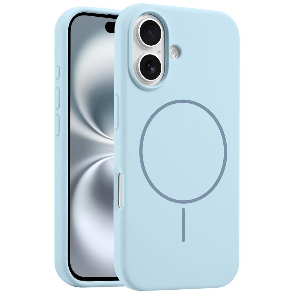 For iPhone 16 Case Compatible with MagSafe Soft Silicone Shockproof Phone Cover - Purple