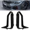 SecosAutoparts Pair Front Bumper Side Grill Trim Set, Glossy Black, Fit for BMW 3 Series G20 G21 M340i 2018-2022 3.0L l6, Replace# 51118093301