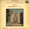 LP Запись МЕНДЕЛЬСОН, ШУБЕРТ, СОЛТИ, ИЗРАИЛЬ - Итальянская симфония / Симфония № 5 LB49 LONDON Япония Классика Б/У