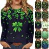 Рубашки с длинным рукавом для женщин Милые принты Футболки Блузки Повседневные Большие размеры Базовые топы Пуловеры Рождественские