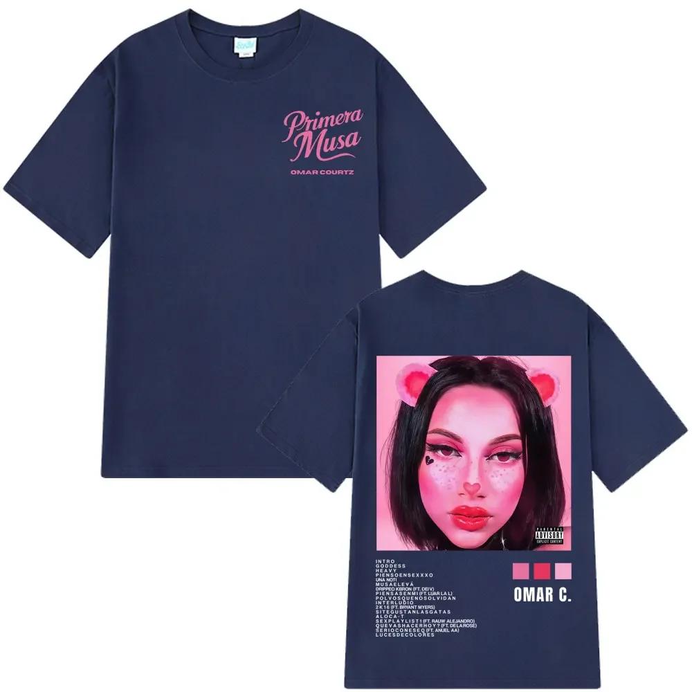 Rapper Omar Courtz Primera Musas Album With Pictures Unisexs And Wounisexs Fashion Summer Print 100 Pure Cotton Tshirt Black