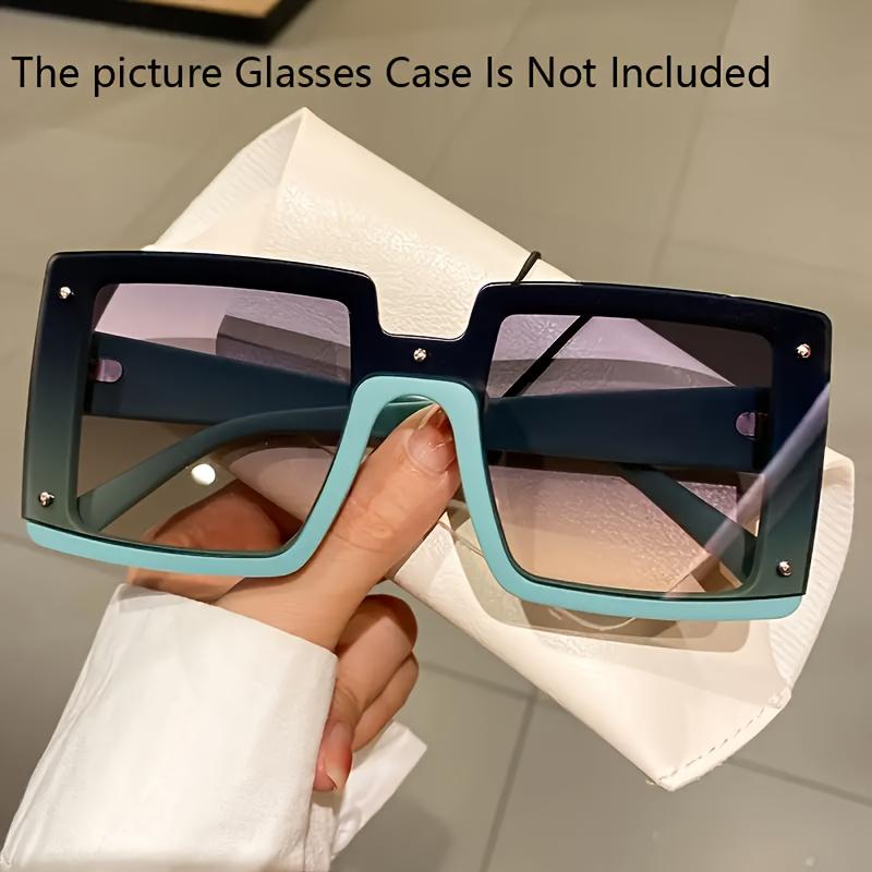 1 Set Oversized Square Trendy Glasses for Men Women Luxury Brand Design Casual Fashion Sunglasses