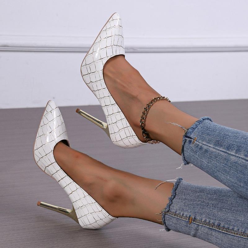 Туфли женские 2024 года, туфли больших размеров, женские туфли на высоком каблуке, сексуальные туфли-лодочки для вечеринок, женские туфли с острым носком и тонким каблуком