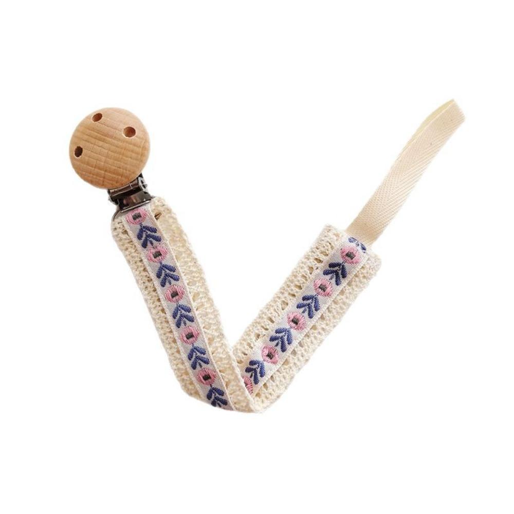 Wooden Clip Soother Holder Ethnic Style Nipple Holder Clips Cute Baby Cloth Pacifier Chain  Baby