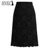 HNXC Повседневная кружевная юбка до колена с цветочным дизайном для лета/весны
