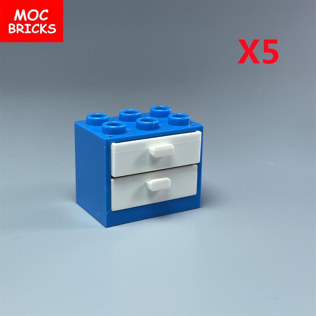 Коробка-шкафчик для кубиков MOC Контейнер 2x3x2 Шкафы Собираемые Частицы 4532 4533 Городской Дом Строительные Кирпичики Детали