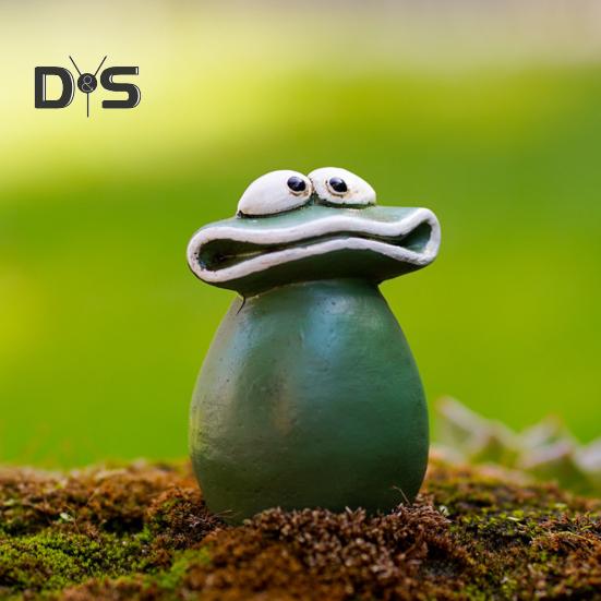 Фигурка лягушки с большим ртом, украшение из смолы, семейная лягушка, водонепроницаемая мультяшная садовая статуэтка лягушки для наружного внутреннего декора