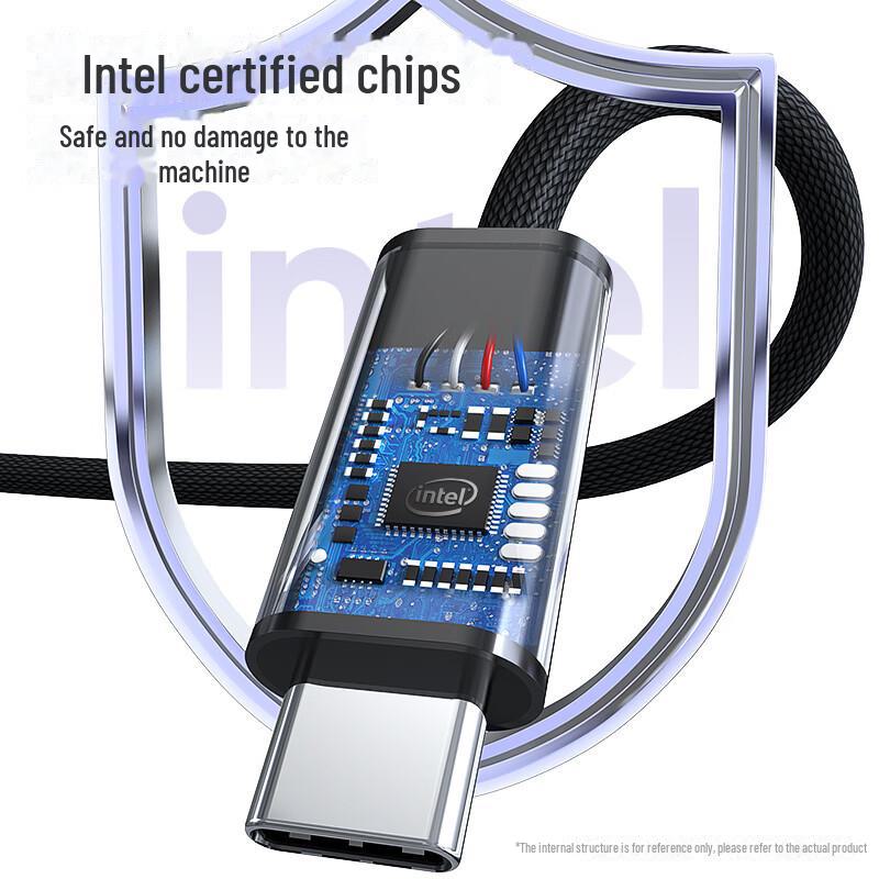 Коаксиальный кабель Biaz с посеребренными контактами Thunderbolt 4 Type-C «папа-папа» PD100W для быстрой зарядки мониторов