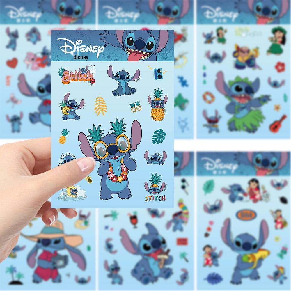 8-Sheet Cartoon Character Waterproof Jigsaw Stickers for Scrapbooking