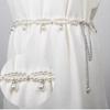 Temperament Elegant Waist Belt 100cm Pearl Belt Fashion Pearl Waist Chains  Girls Dress Strap