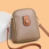 Mobile Phone Women PU Leather Crossbody Bag Simple Multi-layer Shopping Shoulder Bag
