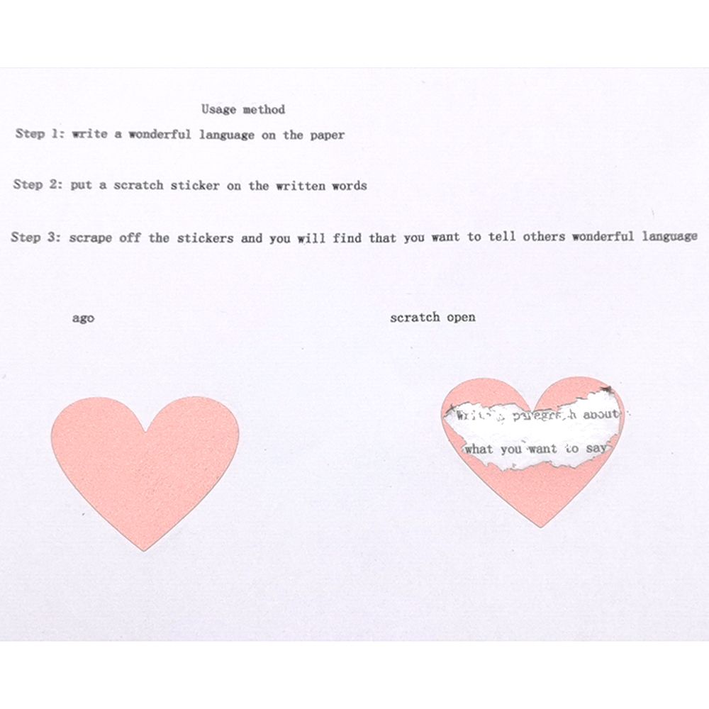 Shape Pentagram Scratch Coating Stickers Self-adhesive Scratch Card Sticker Multifunctional Labels