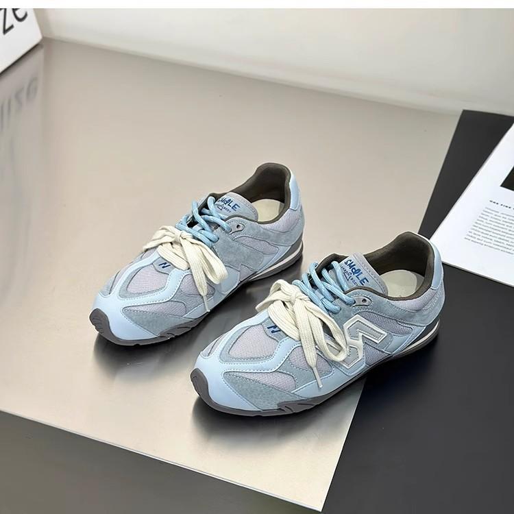 Кроссовки женские в стиле ретро с двойной шнуровкой, модные универсальные, с надписью «Forrest Gump», 2025 г., маленькие спортивные туфли