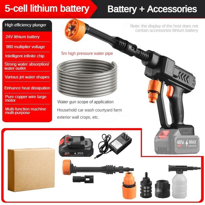 600 Вт новый беспроводной портативный водяной пистолет для мойки автомобиля, бытовая мойка высокого давления для автомобиля, перезаряжаемый самовсасывающий генератор пены, распылитель