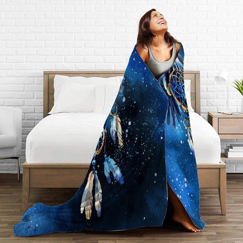 Printed Blanket Comfortable Soft Sofa Talk Blanket
