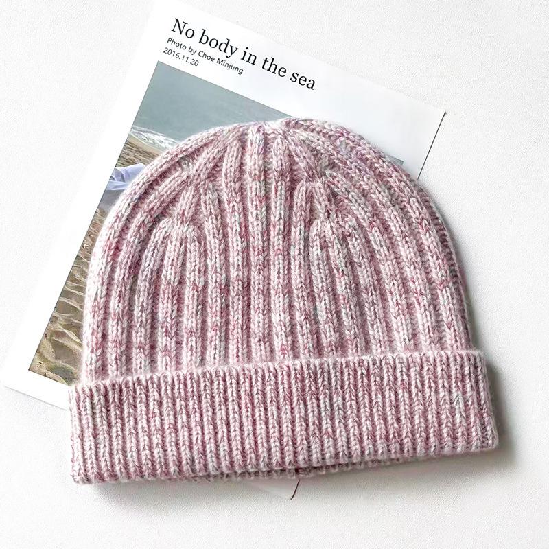 Чистый кашемир Осень и Зима Новая Женская Ретро Серия с Цветочным Узором Теплая Защищающая Уши Шапка-носок