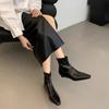 Autumn Women Ankle Boots Shoes Fashion Pointed Toe Ladies Short Boot Square Low Heel Casual Winter Women's Footwear 2025