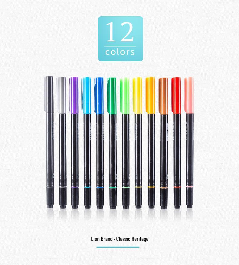 12-Color Double-Ended Fabric Paint Pens for Hand-Painting T-Shirts, Shoes, Canvas Bags, and Textiles