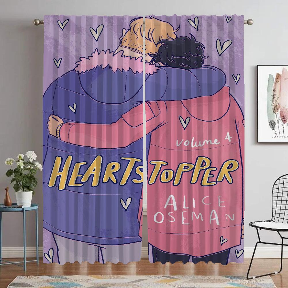 Heartstopper кухонные шторы для гостиной шторы перегородка тюль для спальни украшения на Хэллоуин шторы 2 шт