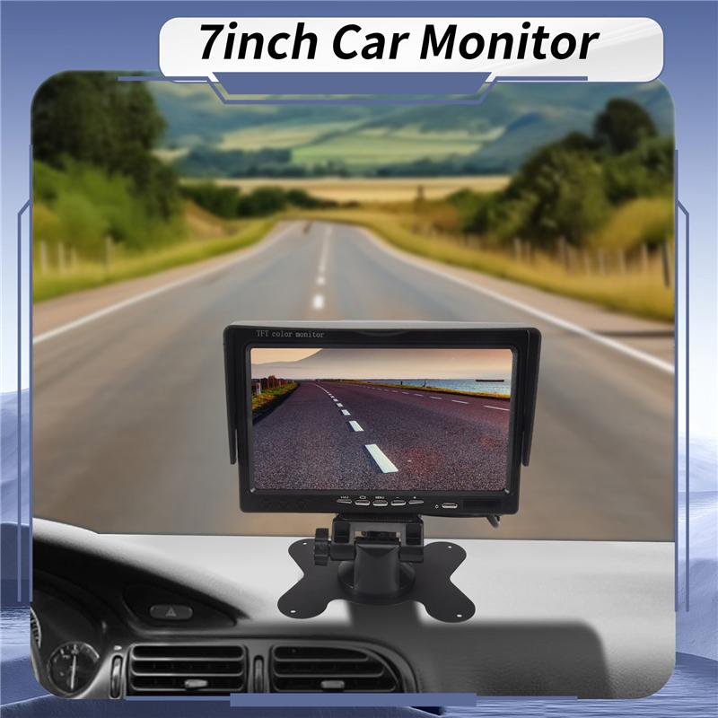 Точный 7-дюймовый цветной HD-монитор TFT LCD 12В-24В для автомобиля, грузовика, системы видеонаблюдения, камеры заднего вида, резервной камеры