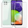 Case - RASENA - Galaxy A22 4G - Flexible - Transparent - Includes 2 Tempered Glass Films