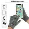 Thickening Fingerless Flip Gloves Wool Knitted Finger Free Gloves  For Men Women Unisex