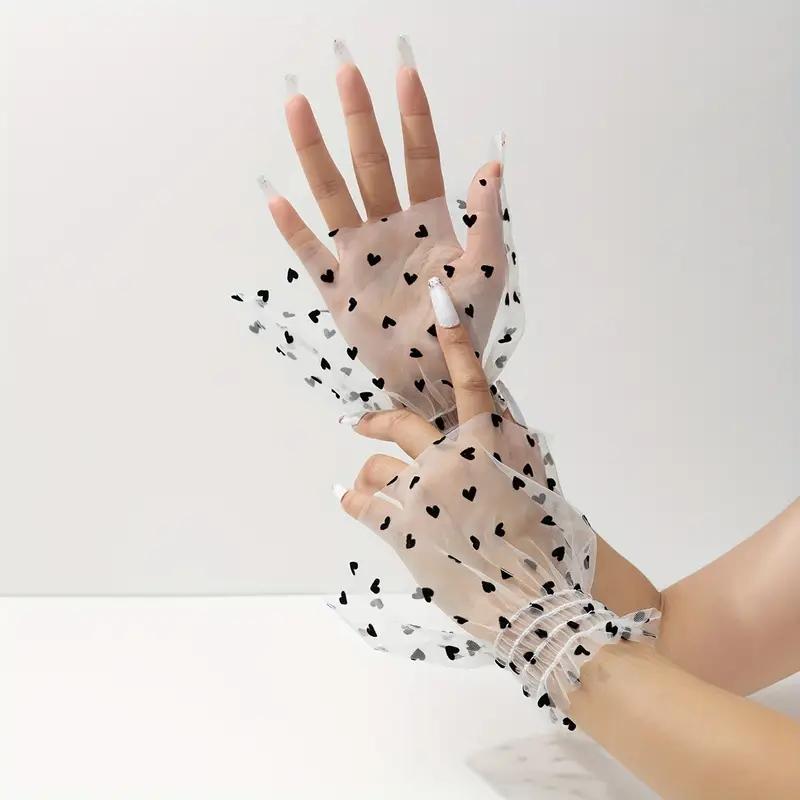 Идеальное Сочетание Элегантный Тонкий Кружевной Съемный Рукав-Клеш Сетчатый Эластичный Свитер Манжеты на Запястье Одежда Декоративный