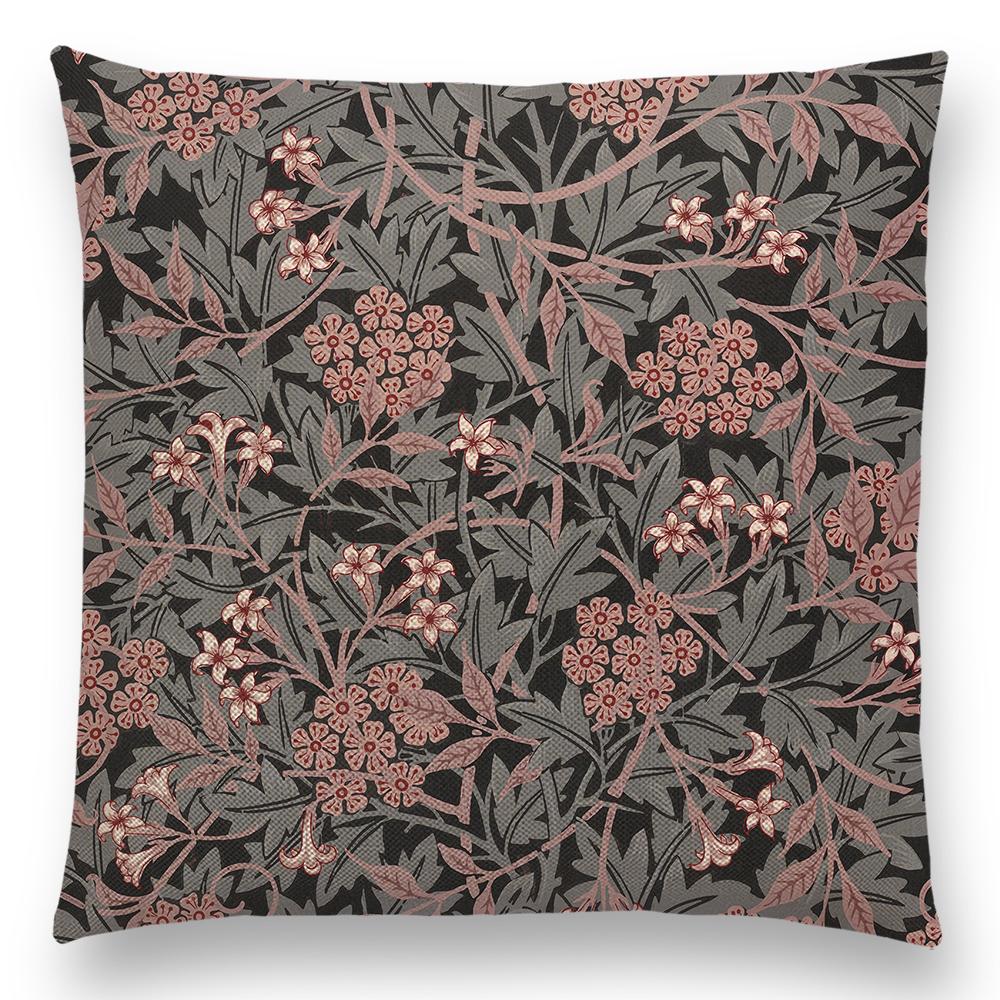 Чехол для подушки William Morris Thief Red, льняная роскошная подушка для домашнего декора, наволочка для дивана, гостиной, 40 см/45 см/50 см/60 см