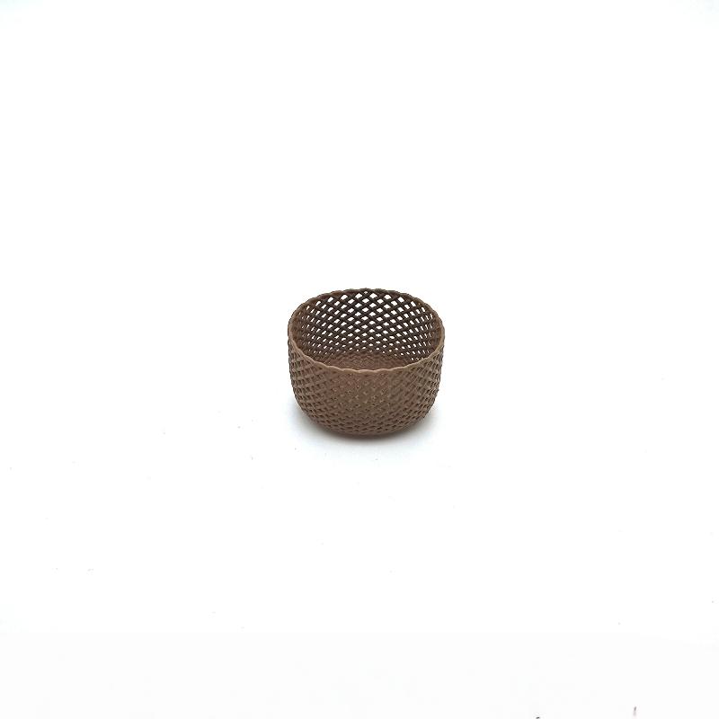 Handcrafted Miniature Dollhouse Basket Woven Storage Organizer for Scene Decoration and Display