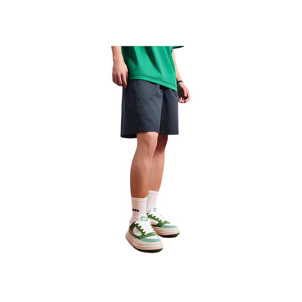 Anta Life Series Olympic Culture Series Дышащие свободные повседневные шорты с пятью точками, мужские шорты, восково-серые 152438518-2