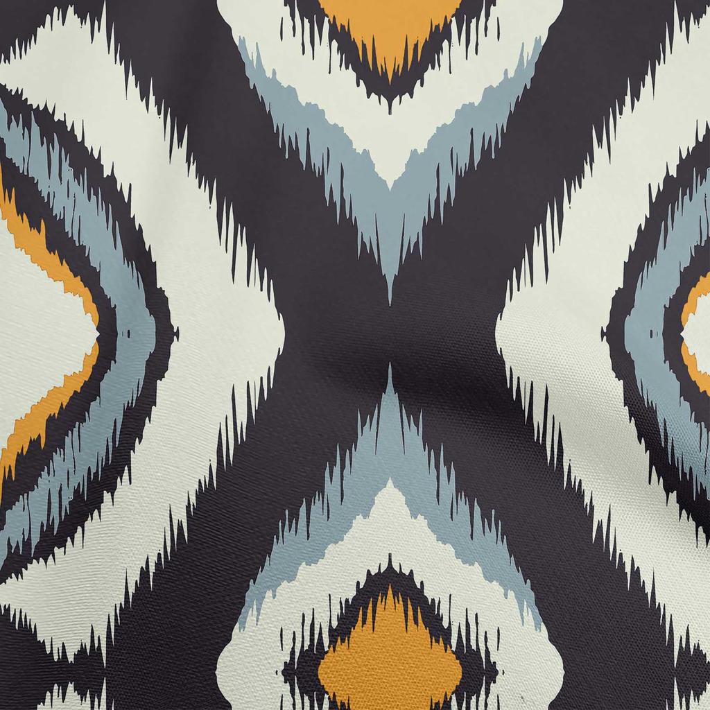 oneOone Cotton Poplin Dark Peach Fabric Ikat Craft Projects Decor Fabric Printed By The Yard 42 Inch