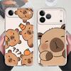 Мягкий чехол для телефона для iPhone 17 Pro Max 15 XR XS Max 11 13 Pro 12 Mini Air 14 Plus 7 8 16 Мультяшная капибара