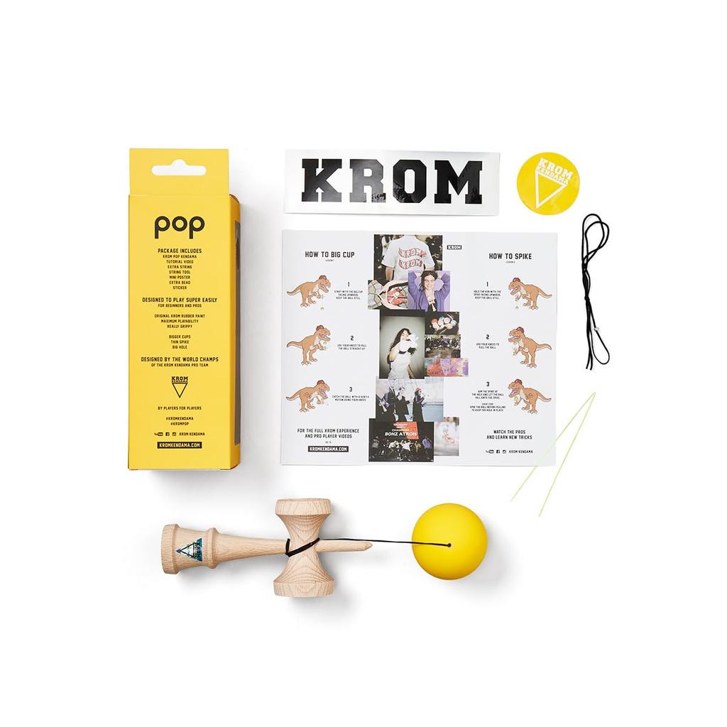 KROM Kendama KROM POP Chrome Pop 16cm Yellow
