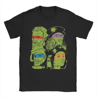 Мужская футболка Science Turtles Мутант Ниндзя Ренессанс Досуг 100% Хлопок Футболки Круглый Вырез Короткий Рукав Футболка Подарок Одежда