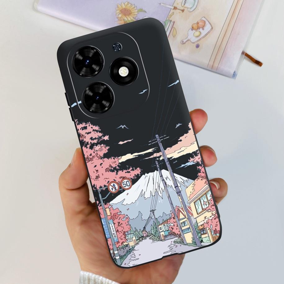 Чехол для Tecno Spark Go 2024 Популярный Цветок Астронавт Capa Силиконовый Мягкий Чехол для Tecno SparkGo 2024 BG6 Ударопрочный Корпус Телефона