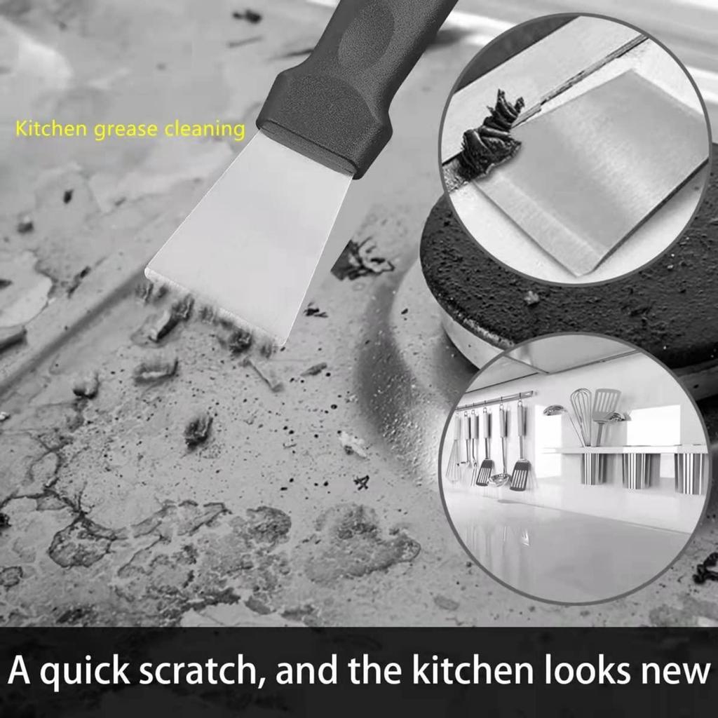 2Pack Blackstone Griddle Scraper Tool Metal Small Grill Scraper for Outdoor BBQ Stiff Grill Pan Cleaning Scraper Spatula