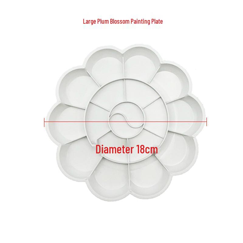 Набор палитр для рисования «Цветущая слива»: Включает Большую, Среднюю и Маленькую емкости для акварели, гуаши, масла, акрила и китайской живописи.