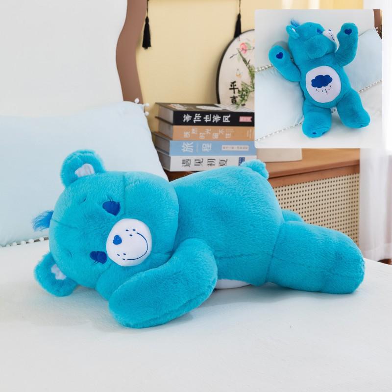 Plush Rainbow Bear Stuffed Toy Soft Cuddle Pillow Kids Adults Comfort Sleep Gift