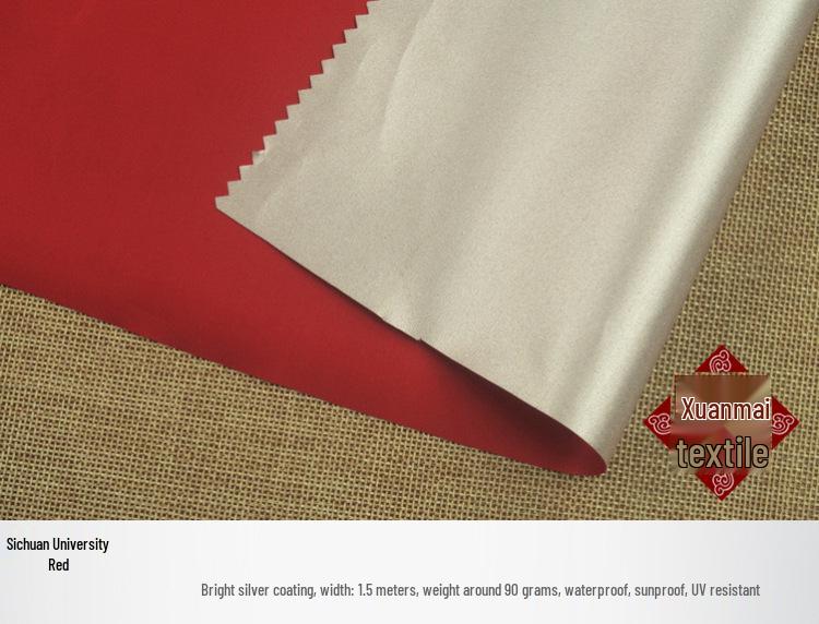 Ткань 210T с серебряным покрытием, водонепроницаемая и пылезащитная, для автомобиля, палатки и защиты от УФ-лучей.