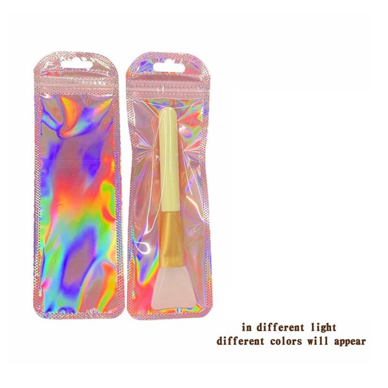 50шт 4 стиля лазерная упаковка сумка плоская косметичка голографические мини-сумки