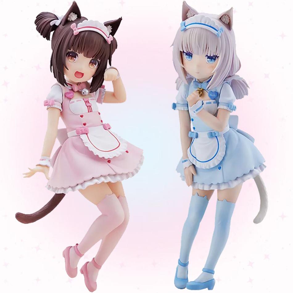 18 см NEKOPARA Аниме Фигурка Кавайная Девочка Шокола Аниме Фигурка Милая Горничная Ваниль Фигурка ПВХ Коллекционная Модель Кукла Игрушки Подарки