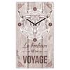[Q3644] - Taupe 'Boho' Wall Clock (happiness Is a Journey) - 49x28 Cm